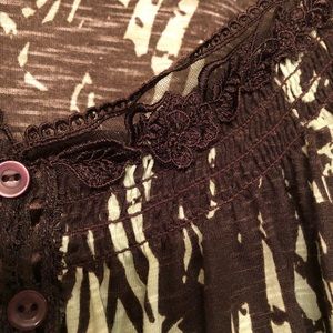 Kimchi Blue brown/green spaghetti strap tank top